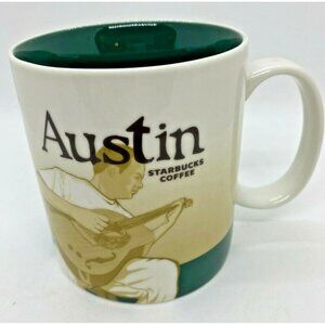 Starbucks Austin 2009 Collector Series Barista Mug 16 Oz Coffee
